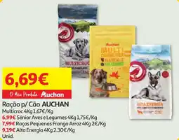 Minipreço Ração p/ Cão AUCHAN promoção