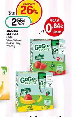 Intermarché Saqueta de fruta gogo promoção