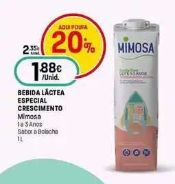 Intermarché Bebida láctea especial crescimento Mimosa promoção