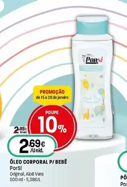 Intermarché Óleo corporal p/ bebé PorSi promoção