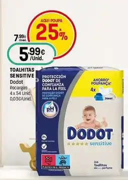 Intermarché Toalhitas sensitive Dodot promoção