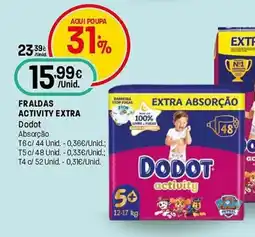 Intermarché Fraldas activity extra Dodot promoção
