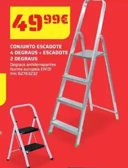 Bricomarché Conjunto escadote 4 degraus + escadote 2 degraus promoção