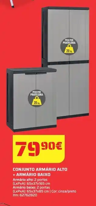 Bricomarché Conjunto armário alto + armário baixo promoção
