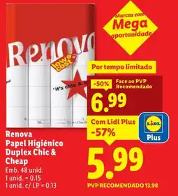 Lidl Renova Papel Higiénico Duplex Chic & Cheap promoção