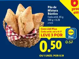 Lidl Pão de Mistura Rústico promoção