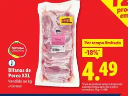 Lidl Bifanas de Porco XXL promoção