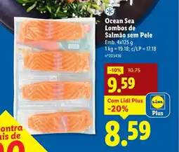 Lidl Ocean Sea Lombos de Salmão sem Pele promoção