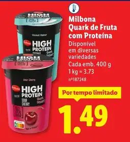 Lidl Milbona Quark de Fruta com Proteína promoção
