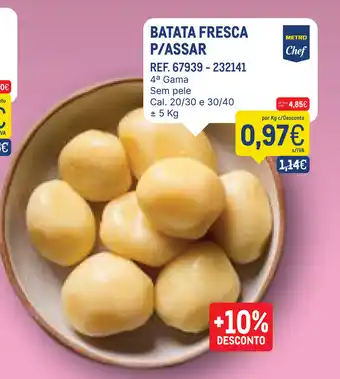 Batata fresca p/assar