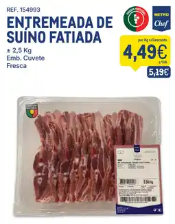 Makro Entremeada de suino fatiada promoção