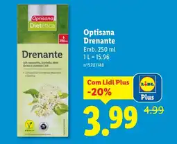 Lidl Optisana Drenante promoção
