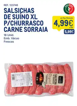 Makro Salsichas de suino xl p/churrasco carne sorraia promoção