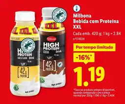 Lidl Milbona Bebida com Proteína XXL promoção