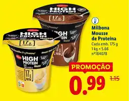 Lidl Milbona Mousse de Proteína Cada promoção