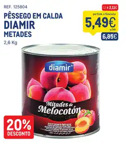 Makro Pêssego em calda diamir metades promoção