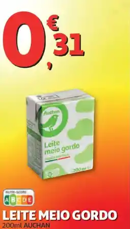 Auchan Leite meio gordo promoção