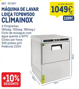 Makro Máquina de lavar loiça tcpbw500 climainox promoção