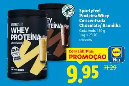 Lidl Sportyfeel Proteína Whey Concentrada Chocolate/Baunilha promoção
