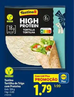 Lidl Tastino Tortilha de Trigo com Proteína promoção