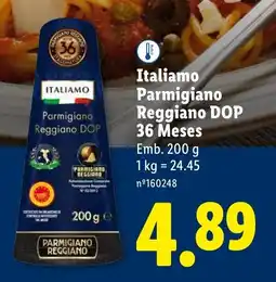 Lidl Italiamo Parmigiano Reggiano DOP 36 Meses promoção