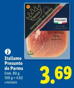 Lidl Italiamo Presunto de Parma promoção
