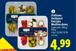 Lidl Italiamo Antipasti Entrada Mediterrânea promoção