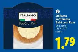 Lidl Italiamo Sobremesa Babà al Rum promoção