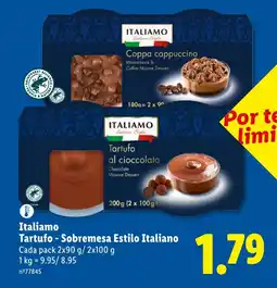 Lidl Italiamo Tartufo - Sobremesa Estilo Italiano promoção