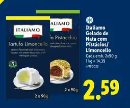 Lidl Italiamo Gelado de Nata com Pistácios/ Limoncello promoção