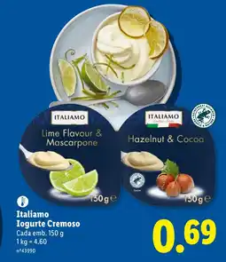 Lidl Italiamo Iogurte Cremoso promoção