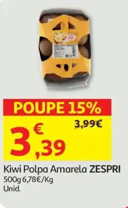Auchan Kiwi Polpa Amarela ZESPRI promoção