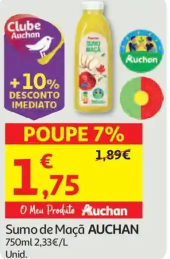 Auchan Sumo de Maçã AUCHAN promoção