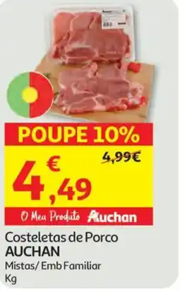Auchan Costeletas de Porco AUCHAN promoção