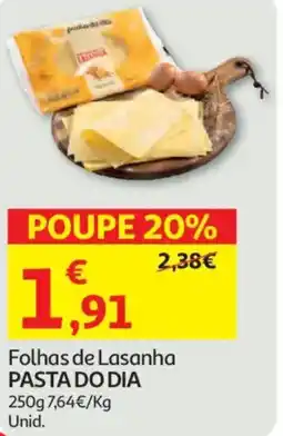 Auchan Folhas de Lasanha PASTA DO DIA promoção