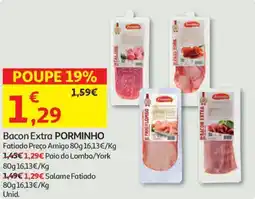 Auchan Bacon Extra PORMINHO promoção
