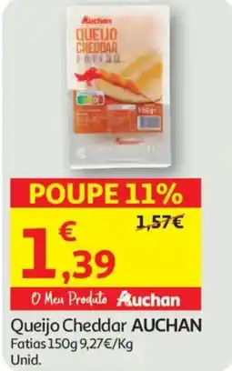 Auchan Queijo Cheddar AUCHAN promoção