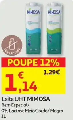 Auchan Leite UHT MIMOSA promoção