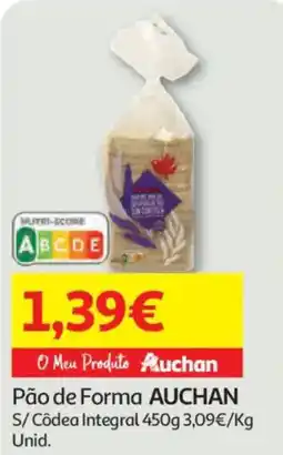 Auchan Pão de Forma AUCHAN S/Côdea Integral promoção
