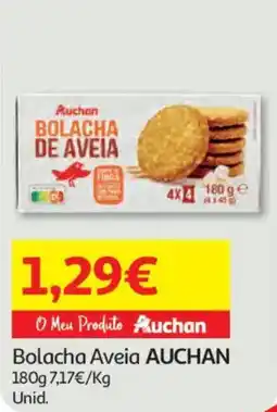Auchan Bolacha Aveia AUCHAN promoção