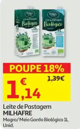 Auchan Leite de Pastagem MILHAFRE promoção