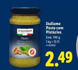 Lidl Italiamo Pesto com Pistácios promoção