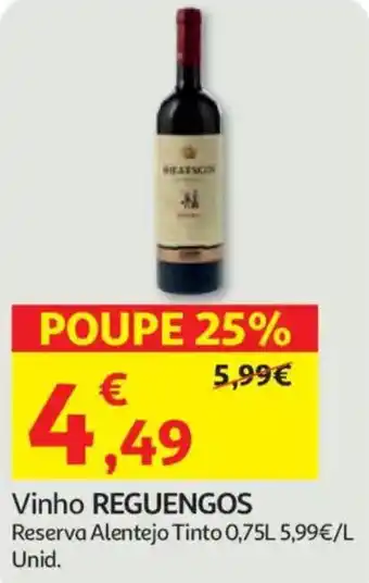 Auchan Vinho REGUENGOS promoção
