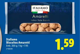 Lidl Italiamo Biscoitos Amaretti promoção