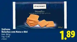 Lidl Italiamo Bolachas com Natas e Mel promoção