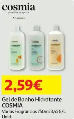 Auchan Gel de Banho Hidratante COSMIA promoção