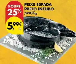 Pingo Doce Peixe espada preto inteiro promoção