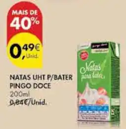 Pingo Doce Natas uht p/bater pingo doce promoção