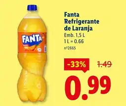 Lidl Fanta Refrigerante de Laranja promoção