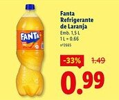 Lidl Fanta Refrigerante de Laranja promoção